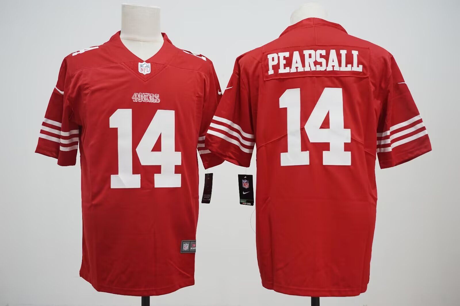 Men San Francisco 49ers #14 Pearsall red 2024 Nike Limited NFL Jersey style5